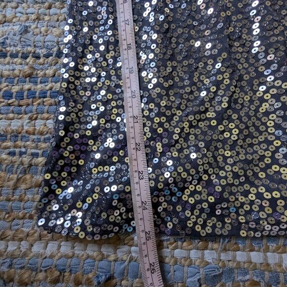 Rue21 Sequin Tank Top Black Gold Sparkle S Clubwear Party Top Stretch Bling Y2K - Picture 3 of 6